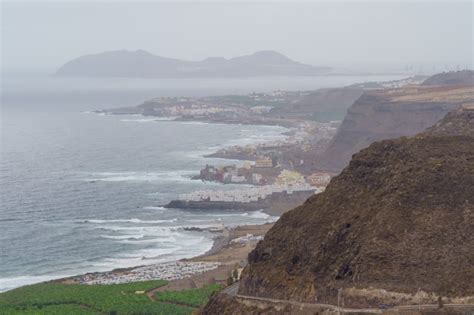 Luchtfoto van Gran Canaria met stranden en bergen