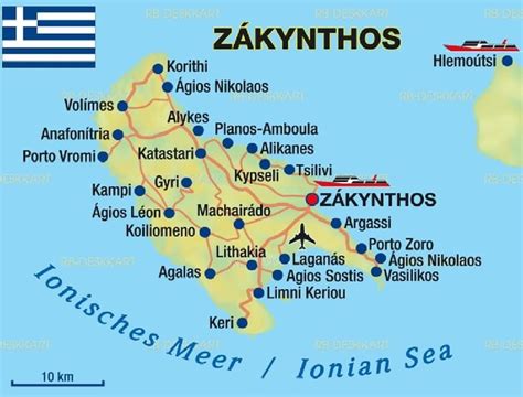 Schema van de busroutes en -tijden vanaf Zakynthos Airport (indien beschikbaar)