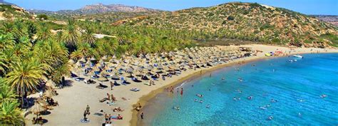 Het beroemde palmenstrand van Vai op Kreta.