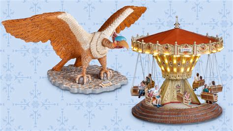 Gedetailleerde miniatuur van de Efteling zweefmolen met draaiende beweging en verlichting