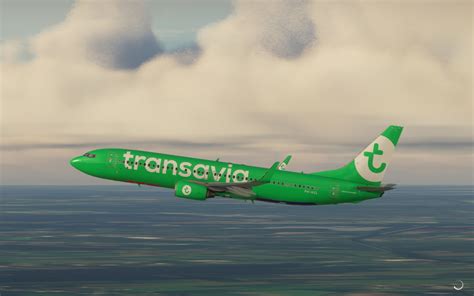 Illustratie van een Boeing 737 met Transavia livery