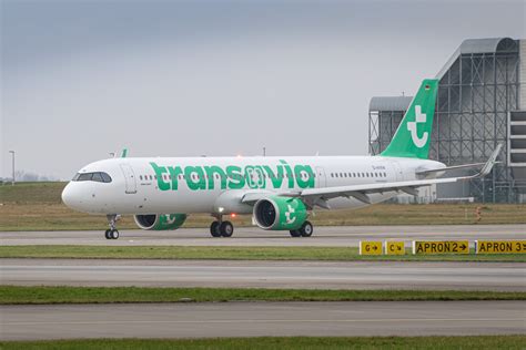 Render van een Airbus A321neo met Transavia livery
