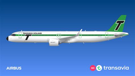 Artistieke impressie van een Transavia Airbus A321neo met retro livery
