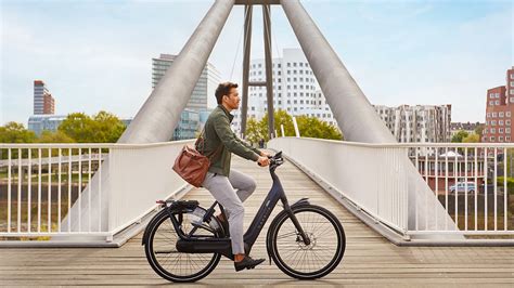Fietser op een bospad in Nederland