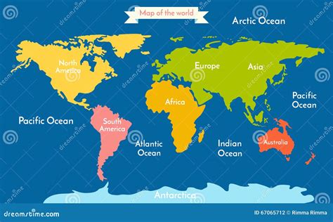 Kaart van de wereld met gemarkeerde populaire avontuurlijke bestemmingen