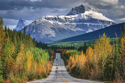 Landschap van de Icefields Parkway in Canada