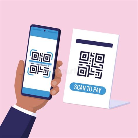 Illustratie van een smartphone die een QR-code scant op een menukaart in een vliegtuigstoel.