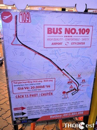 Gele airport bus nummer 109 die vertrekt vanaf Ho Chi Minh City Airport