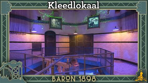 Interieurfoto van het Kleedlokaal in Baron 1898, met mijnkleding en thematische decoraties.