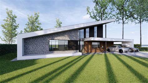 Een voorbeeld van een moderne woning in een groene omgeving in Anna Paulowna