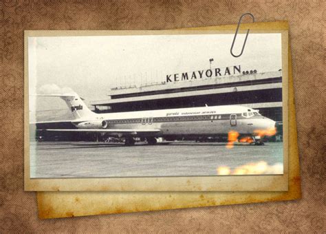 Historische foto van een KLM-IIB vliegtuig op Kemayoran Airport