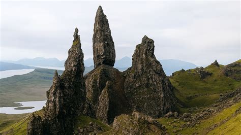 De rotsformatie The Old Man of Storr op de Isle of Skye