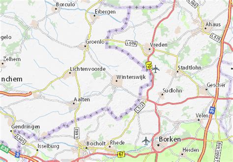 Kaart van Winterswijk met bezienswaardigheden