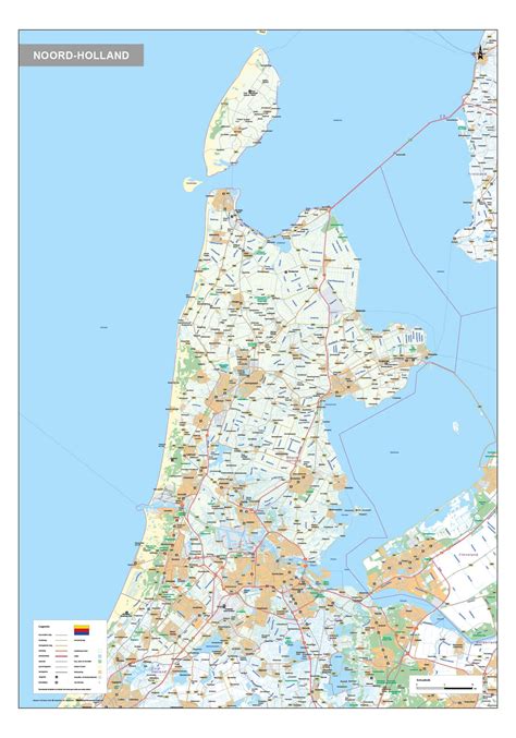 Kaart van Noord-Holland met de locaties van de voormalige kerk, Zaanse Schans, Beemster en nabijgelegen steden.