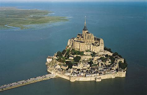 luchtfoto van de Mont Saint-Michel
