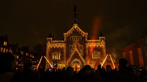 infographic met de verschillende lichtprojecties en locaties van het Stadslichtfestival Hoogeveen