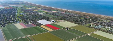 Luchtfoto van Strandhuisjes Julianadorp met directe toegang tot het strand