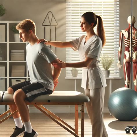 Fysiotherapeut die een onderwatermassage uitvoert