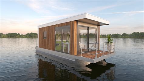 Tiny Floating House op het water