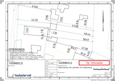 Kadastrale kaart met maatvoering van het perceel Folkstoneweg 48
