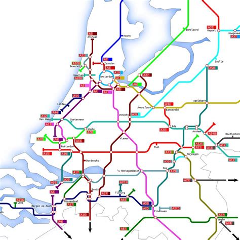 Kaart met de ligging van de snelwegen A3 en A93 rondom Regensburg