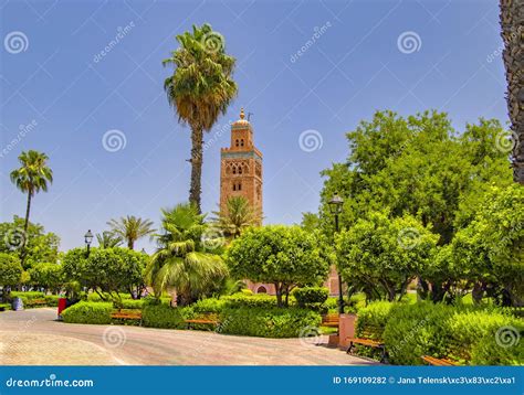 De Koutoubia-moskee met zijn kenmerkende minaret