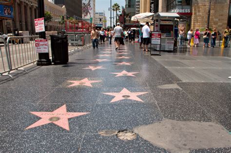 Walk of Fame op Hollywood Boulevard met sterren