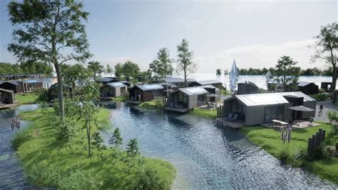 Luxe lodge aan het water bij Landal Waterpark Oudehaske