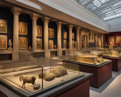 interieur van het Gallo-Romeins Museum met Romeinse artefacten