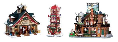 Diversiteit aan Lemax kersthuisjes, van klassiek tot fantasie