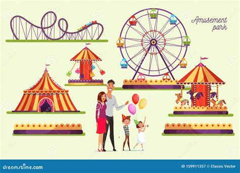 Illustratie van een speciale toegangspas voor attractieparken