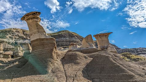 Unieke Hoodoos rotsformaties in de Drumheller vallei