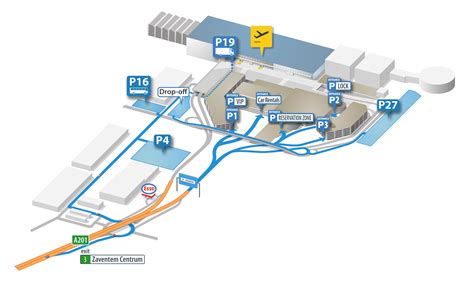 Plattegrond van luchthaven Atatürk met aanduiding van de internationale terminal