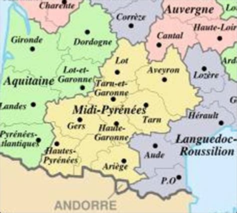 Kaart van de regio Lot en Dordogne met de locatie van het vakantiepark gemarkeerd