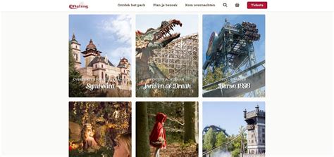 Infographic met belangrijke jaartallen en attracties van de Efteling